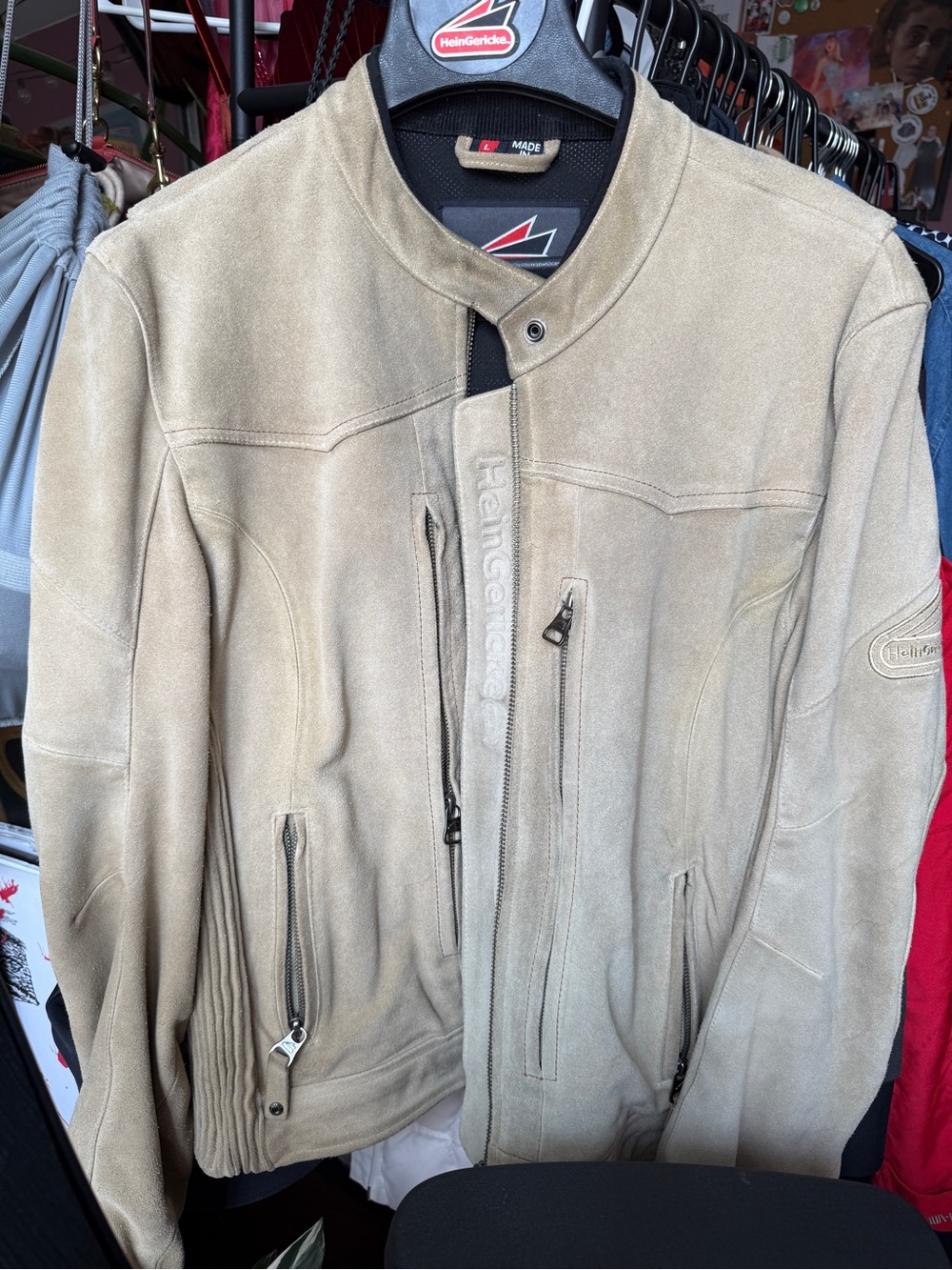 Hein Gericke Women’s Suede Motorcycle Jacket - Beige